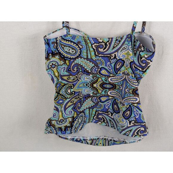 Tommy Bahama Paisley Print Tankini Swim Top Women's Size Medium - Picture 9 of 11